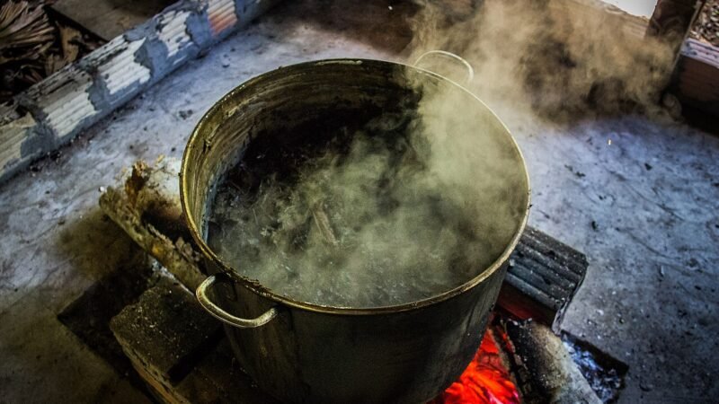 Preparación tradicional de ayahuasca